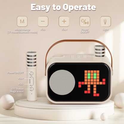 Karaoke Machine for Kids, Kids Karaoke Machine, 15+ Animation Modes, Kids Toy Gift