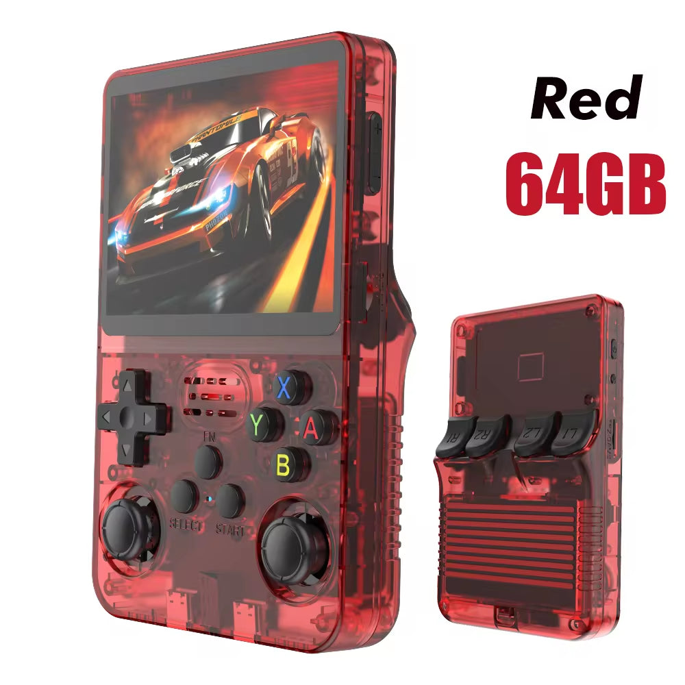 R36S Retro Handheld Game Console Liunx 3.5-Inch IPS Screen Built in 64G 20000 Classical Games Portable Game Console Holiday Gift