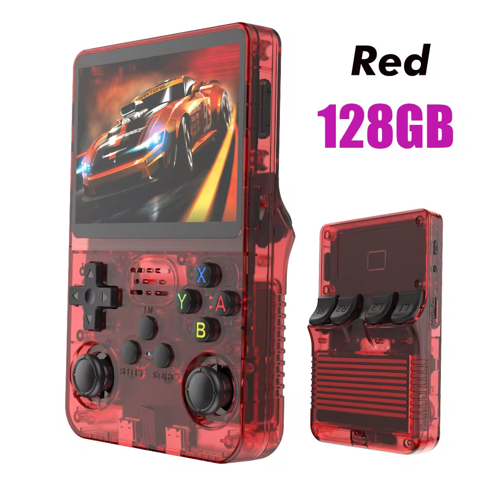 R36S Retro Handheld Game Console Liunx 3.5-Inch IPS Screen Built in 64G 20000 Classical Games Portable Game Console Holiday Gift